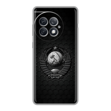 Силиконовый чехол на OnePlus Ace 2 Pro с принтом Герб Флаг СССР