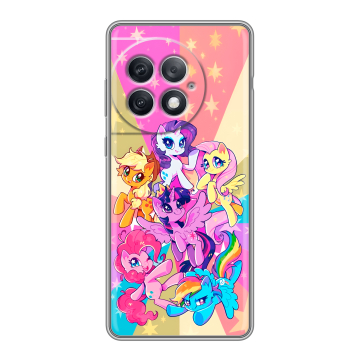 Силиконовый чехол на OnePlus Ace 2 Pro с принтом My little pony Дружба чудо Силиконовый чехол на OnePlus Ace 2 Pro с принтом My little pony Дружба чудо