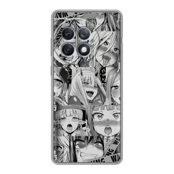 Силиконовый чехол на OnePlus Ace 2 Pro с принтом Ahegao Ахегао Аниме