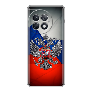 Силиконовый чехол на OnePlus Ace 2 Pro с принтом Флаг России Силиконовый чехол на OnePlus Ace 2 Pro с принтом Флаг России