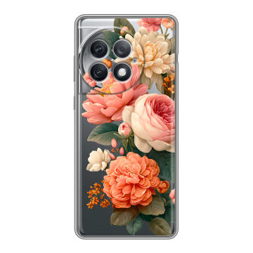 Силиконовый чехол на OnePlus Ace 2 Pro с принтом цветы