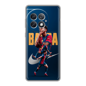 Силиконовый чехол на OnePlus Ace 2 Pro с принтом Барселона Barca Yamal Силиконовый чехол на OnePlus Ace 2 Pro с принтом Барселона Barca Yamal