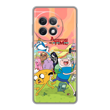 Силиконовый чехол на OnePlus Ace 2 Pro с принтом Adventure time Время приключений
