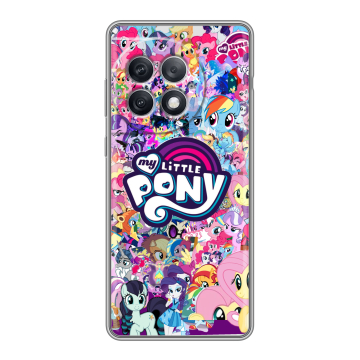 Силиконовый чехол на OnePlus Ace 2 Pro с принтом My little pony Дружба чудо Силиконовый чехол на OnePlus Ace 2 Pro с принтом My little pony Дружба чудо
