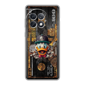 Силиконовый чехол на OnePlus Ace 2 Pro с принтом Дональд Дак Доллар Силиконовый чехол на OnePlus Ace 2 Pro с принтом Дональд Дак Доллар