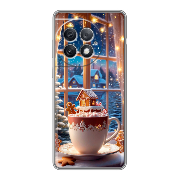 Силиконовый чехол на OnePlus Ace 2 Pro с принтом Новый год