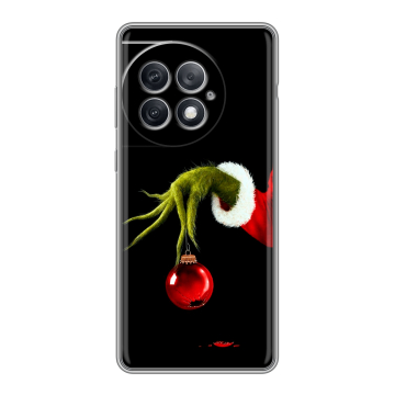 Силиконовый чехол на OnePlus Ace 2 Pro с принтом Новый год Гринч