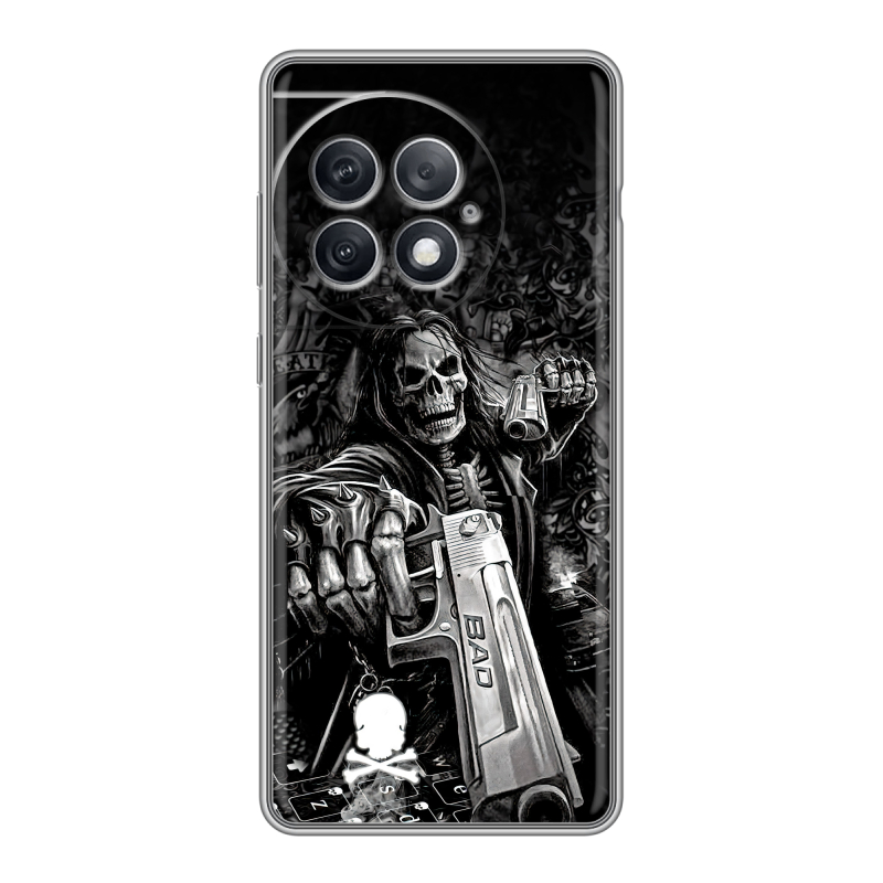 Силиконовый чехол на OnePlus Ace 2 Pro с принтом Скелет Силиконовый чехол на OnePlus Ace 2 Pro с принтом Скелет