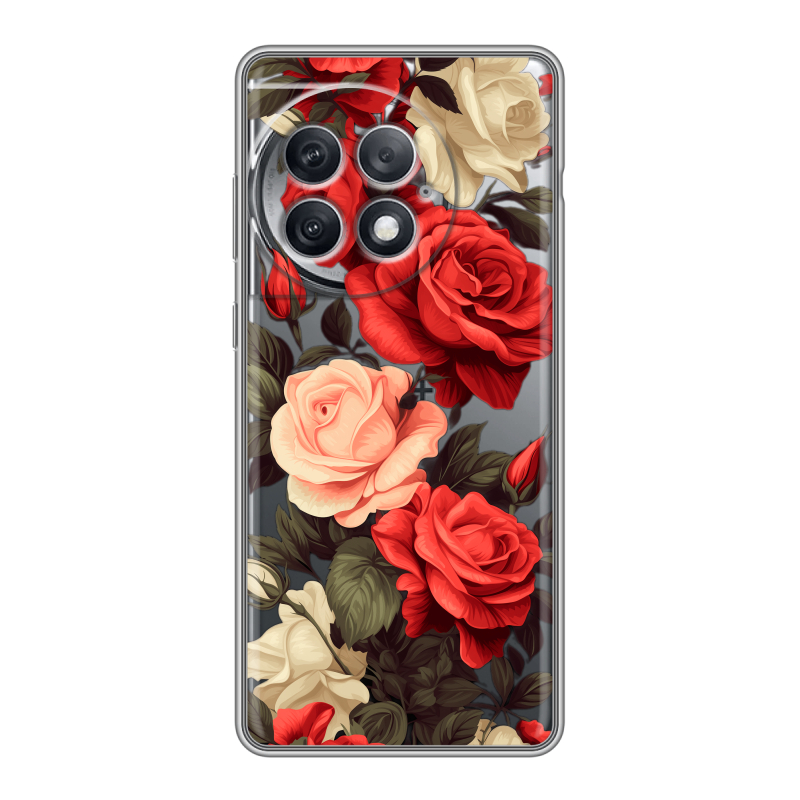 Силиконовый чехол на OnePlus Ace 2 Pro с принтом Розы Силиконовый чехол на OnePlus Ace 2 Pro с принтом Розы