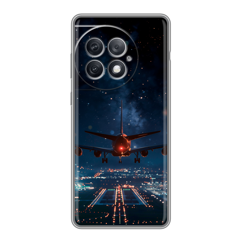 Силиконовый чехол на OnePlus Ace 2 Pro с принтом самолет Силиконовый чехол на OnePlus Ace 2 Pro с принтом самолет
