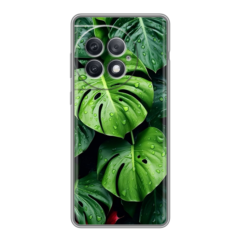 Силиконовый чехол на OnePlus Ace 2 Pro с принтом Листья Силиконовый чехол на OnePlus Ace 2 Pro с принтом Листья