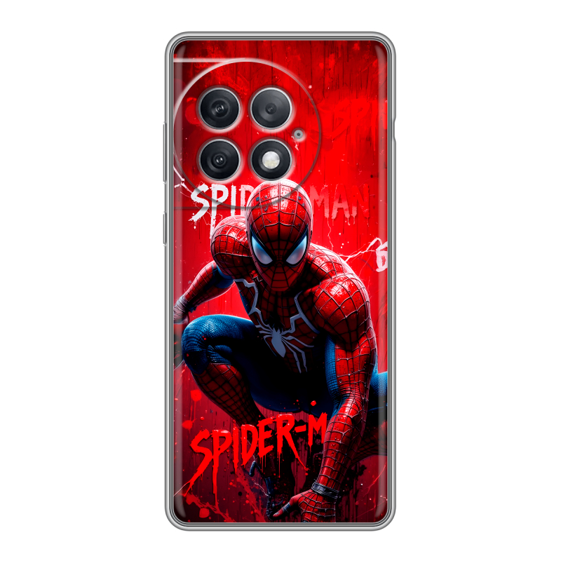 Силиконовый чехол на OnePlus Ace 2 Pro с принтом Spiderman Человек паук Силиконовый чехол на OnePlus Ace 2 Pro с принтом Spiderman Человек паук