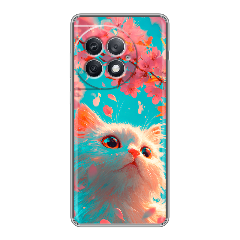 Силиконовый чехол на OnePlus Ace 2 Pro с принтом Красивый кот Силиконовый чехол на OnePlus Ace 2 Pro с принтом Красивый кот