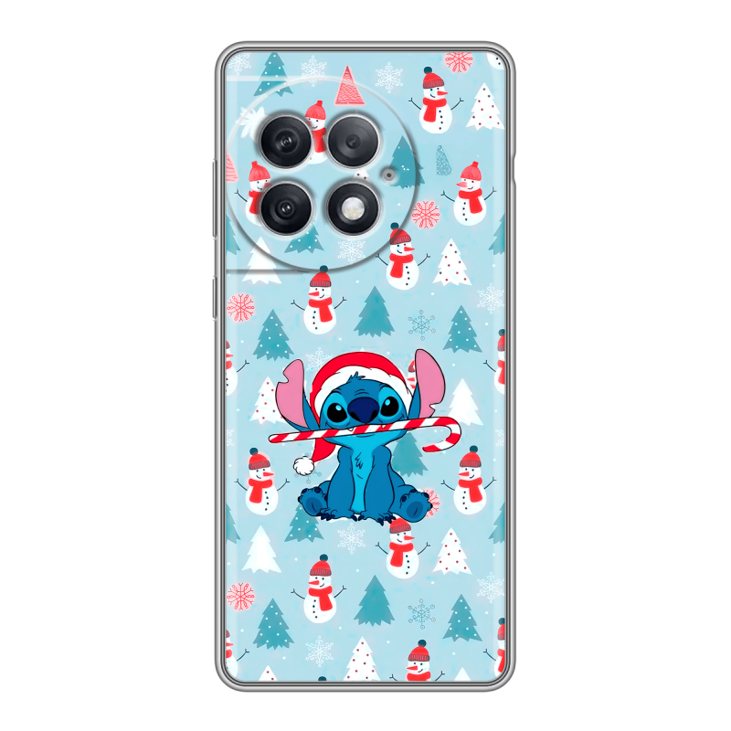 Силиконовый чехол на OnePlus Ace 2 Pro с принтом Стич Новый год Силиконовый чехол на OnePlus Ace 2 Pro с принтом Стич Новый год