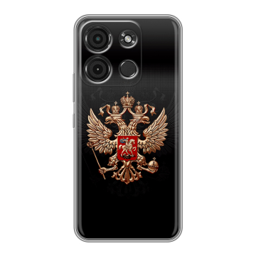 Силиконовый чехол на Itel A60s с принтом Герб России Силиконовый чехол на Itel A60s с принтом Герб России