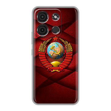Силиконовый чехол на Itel A60s с принтом Герб СССР Силиконовый чехол на Itel A60s с принтом Герб СССР