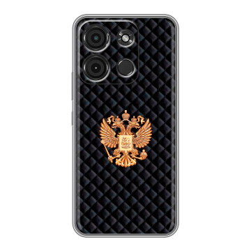 Силиконовый чехол на Itel A60s с принтом Герб России принт Силиконовый чехол на Itel A60s с принтом Герб России принт