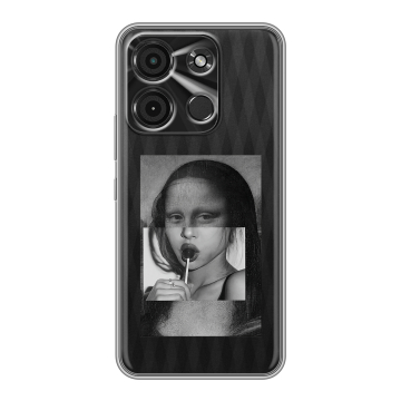 Силиконовый чехол на Itel A60s с принтом Мона Лиза Силиконовый чехол на Itel A60s с принтом Мона Лиза