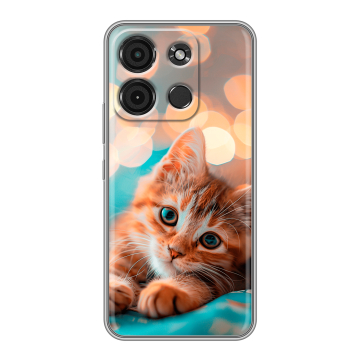 Силиконовый чехол на Itel A60s с принтом котик Силиконовый чехол на Itel A60s с принтом котик