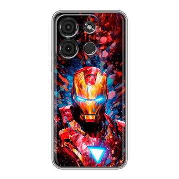 Силиконовый чехол на Itel A60s с принтом Железный человек Ironman Силиконовый чехол на Itel A60s с принтом Железный человек Ironman