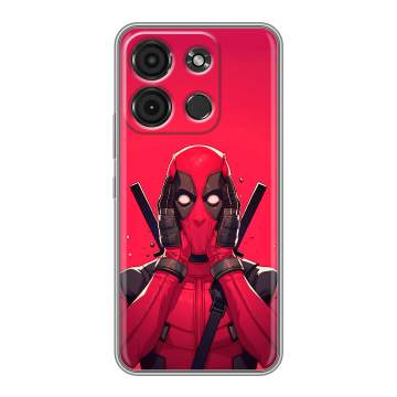Силиконовый чехол на Itel A60s с принтом Дедпул Deadpool Силиконовый чехол на Itel A60s с принтом Дедпул Deadpool