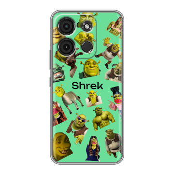 Силиконовый чехол на Itel A60s с принтом Шрек Shrek