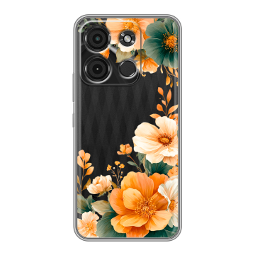 Силиконовый чехол на Itel A60s с принтом Цветы принт