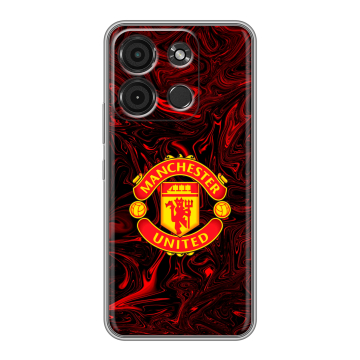 Силиконовый чехол на Itel A60s с принтом Manchester United