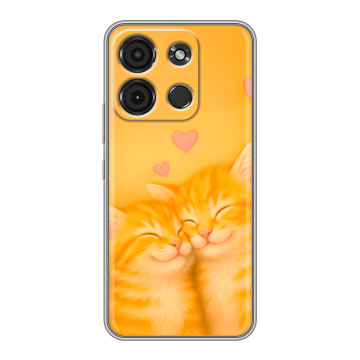 Силиконовый чехол на Itel A60s с принтом Милые котята Силиконовый чехол на Itel A60s с принтом Милые котята