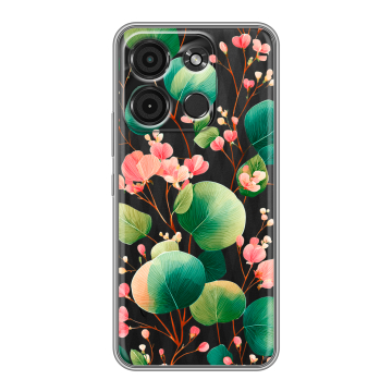 Силиконовый чехол на Itel A60s с принтом женский