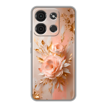 Силиконовый чехол на Itel A60s с принтом женский