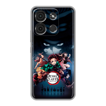 Силиконовый чехол на Itel A60s с принтом Demon Slayer Клинок рассекающий демонов Силиконовый чехол на Itel A60s с принтом Demon Slayer Клинок рассекающий демонов