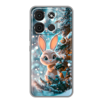 Силиконовый чехол на Itel A60s с принтом Новый год