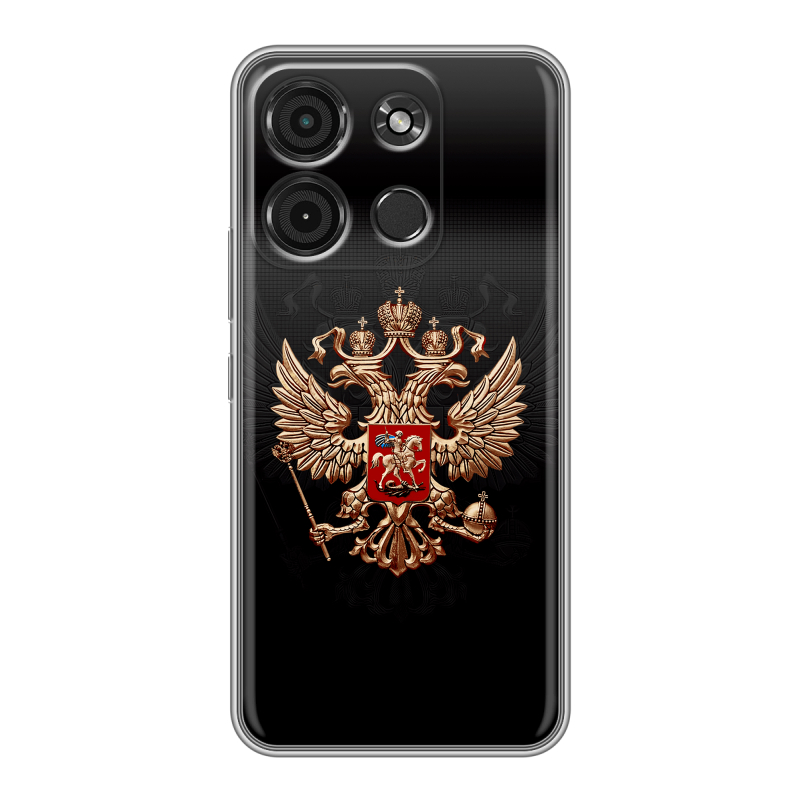 Силиконовый чехол на Itel A60s с принтом Герб России Силиконовый чехол на Itel A60s с принтом Герб России