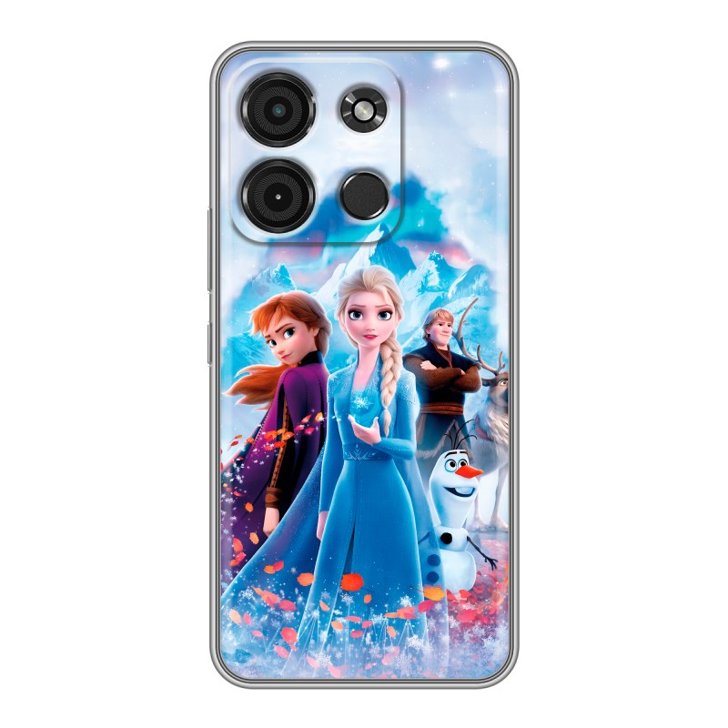Силиконовый чехол на Itel A60s с принтом Холодное сердце Frozen Силиконовый чехол на Itel A60s с принтом Холодное сердце Frozen