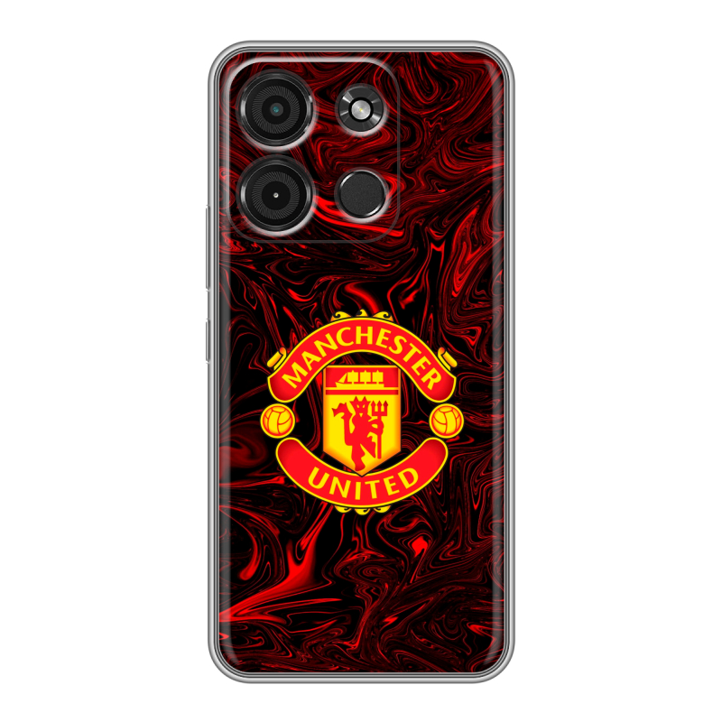 Силиконовый чехол на Itel A60s с принтом Manchester United Силиконовый чехол на Itel A60s с принтом Manchester United