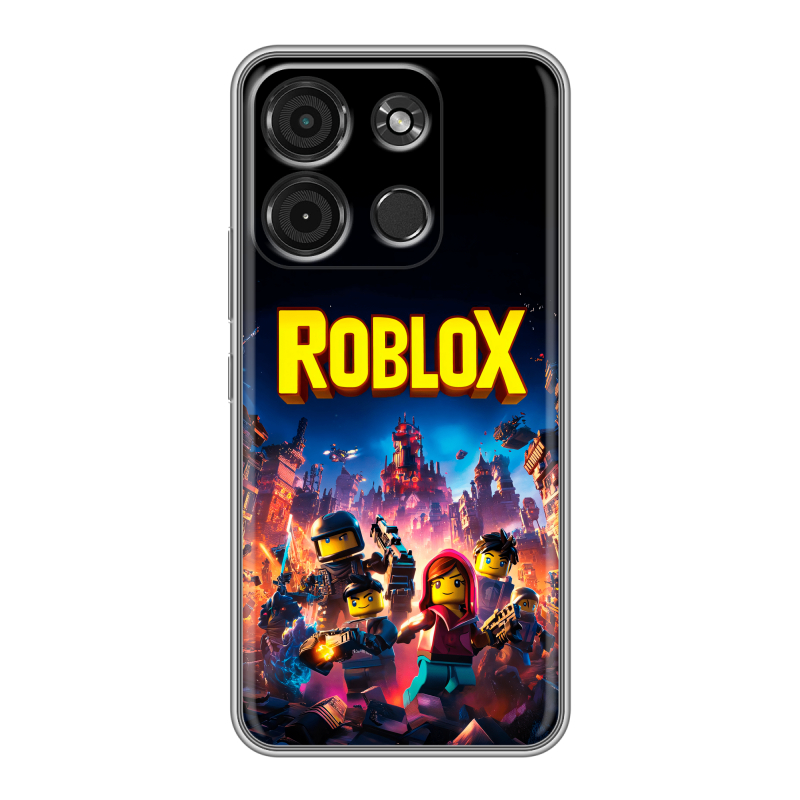 Силиконовый чехол на Itel A60s с принтом Roblox Роблокс Силиконовый чехол на Itel A60s с принтом Roblox Роблокс