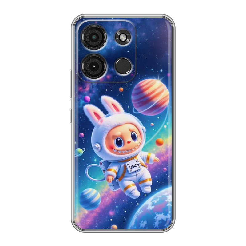 Силиконовый чехол на Itel A60s с принтом Labubu Лабубу Силиконовый чехол на Itel A60s с принтом Labubu Лабубу