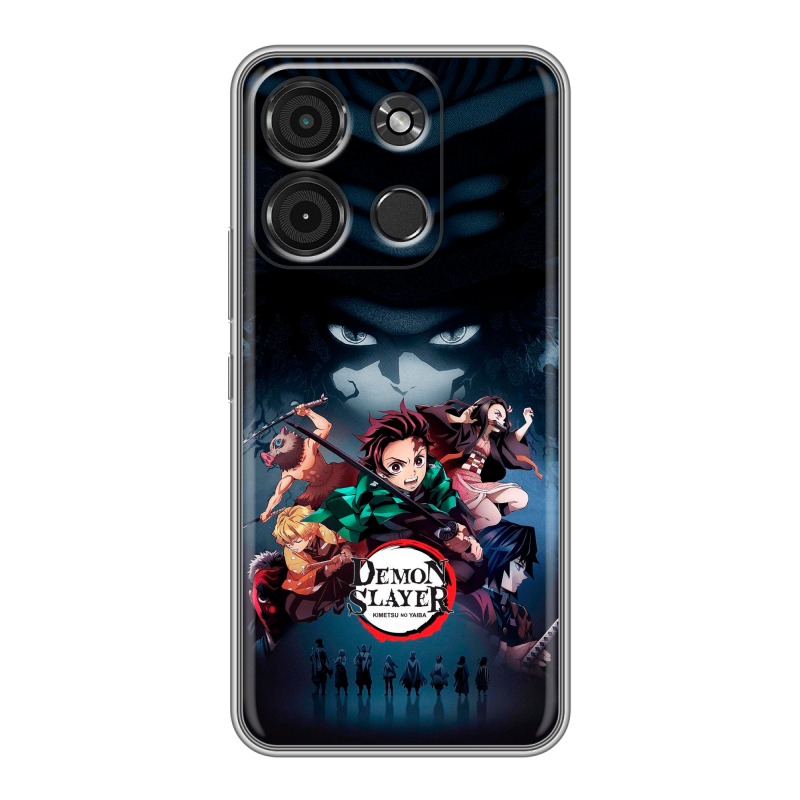 Силиконовый чехол на Itel A60s с принтом Demon Slayer Клинок рассекающий демонов Силиконовый чехол на Itel A60s с принтом Demon Slayer Клинок рассекающий демонов