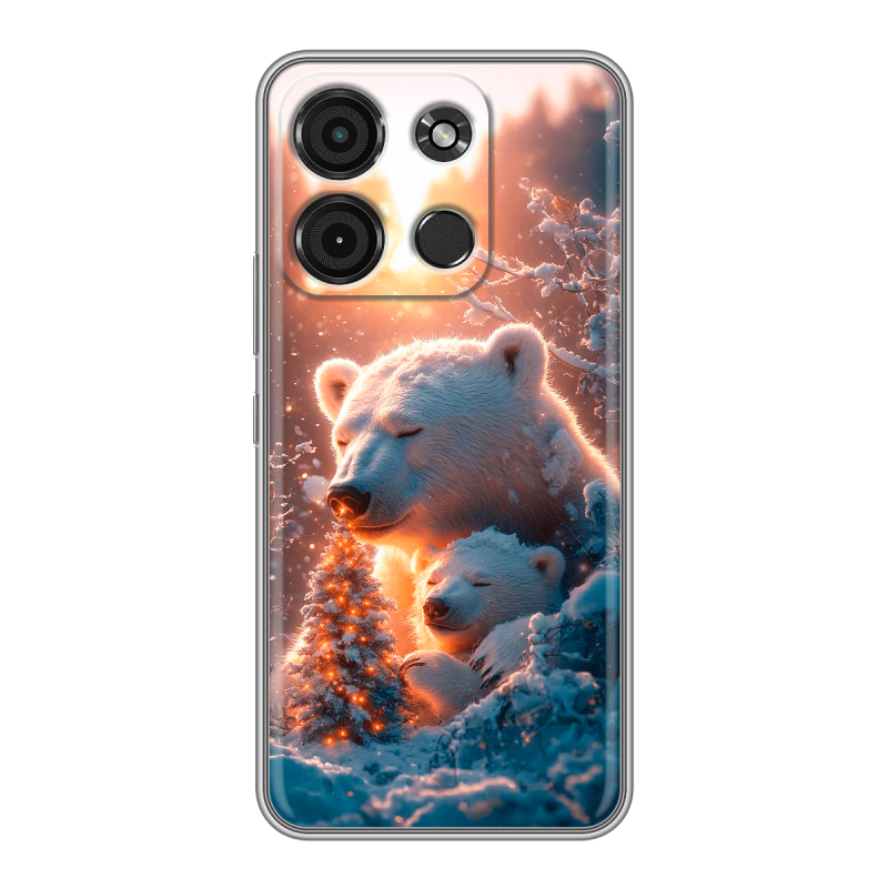Силиконовый чехол на Itel A60s с принтом Новый год Силиконовый чехол на Itel A60s с принтом Новый год