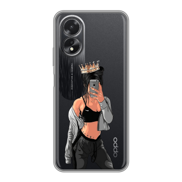 Силиконовый чехол на OPPO A18 с принтом Женские принты Силиконовый чехол на OPPO A18 с принтом Женские принты