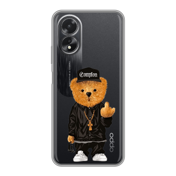 Силиконовый чехол на OPPO A18 с принтом Мишка Силиконовый чехол на OPPO A18 с принтом Мишка