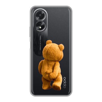 Силиконовый чехол на OPPO A18 с принтом Медведь Силиконовый чехол на OPPO A18 с принтом Медведь
