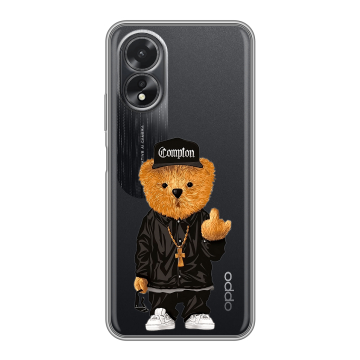 Силиконовый чехол на OPPO A18 с принтом Плюшевый медведь Силиконовый чехол на OPPO A18 с принтом Плюшевый медведь