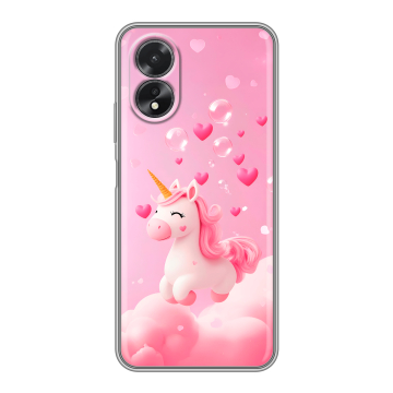 Силиконовый чехол на OPPO A18 с принтом Единорог Силиконовый чехол на OPPO A18 с принтом Единорог