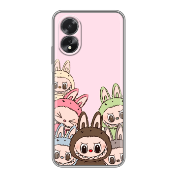 Силиконовый чехол на OPPO A18 с принтом Лабубу Силиконовый чехол на OPPO A18 с принтом Лабубу