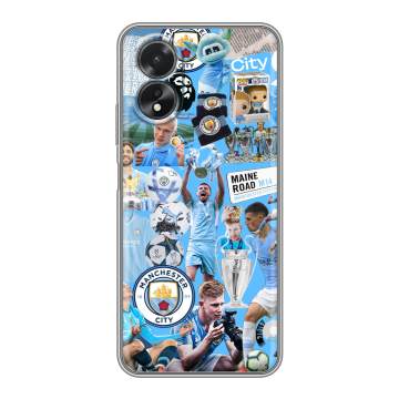 Силиконовый чехол на OPPO A18 с принтом Man City Манчестер Сити Силиконовый чехол на OPPO A18 с принтом Man City Манчестер Сити