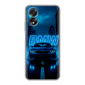 Силиконовый чехол на OPPO A18 с принтом BMW БМВ Силиконовый чехол на OPPO A18 с принтом BMW БМВ