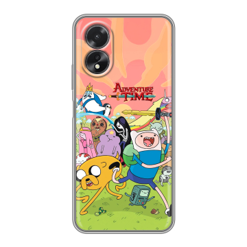 Силиконовый чехол на OPPO A18 с принтом Adventure time Время приключений Силиконовый чехол на OPPO A18 с принтом Adventure time Время приключений