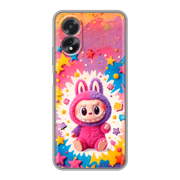 Силиконовый чехол на OPPO A18 с принтом Labubu Лабубу Силиконовый чехол на OPPO A18 с принтом Labubu Лабубу